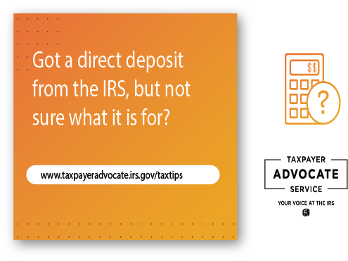 Tax Tip: Direct Deposit from the IRS, But Not Sure What it is For?